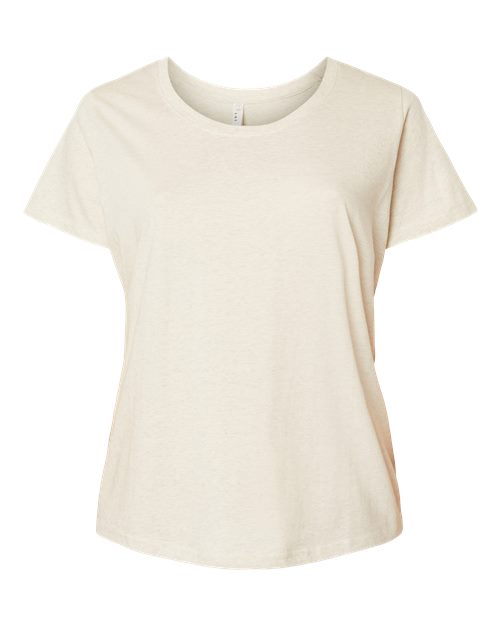 Women's Curvy Collection Fine Jersey Tee - Natural Heather