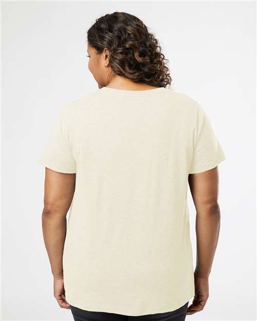 Women's Curvy Collection Fine Jersey Tee - Natural Heather