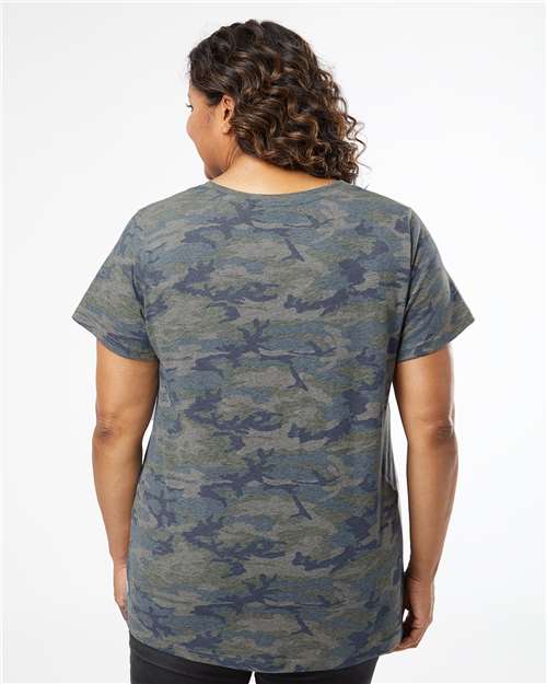 Women's Curvy Collection Fine Jersey Tee - Vintage Camo
