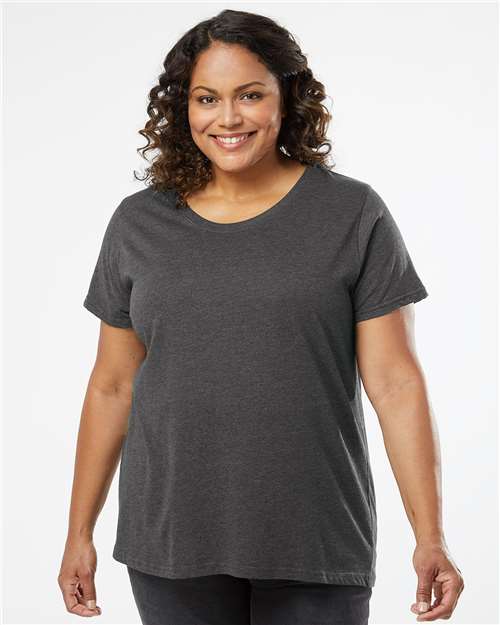 Women's Curvy Collection Fine Jersey Tee - Vintage Smoke