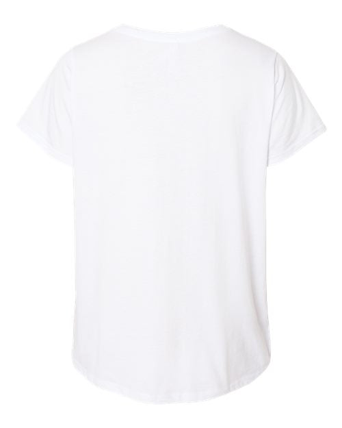 Women's Curvy Collection Fine Jersey V-Neck Tee - Blended White