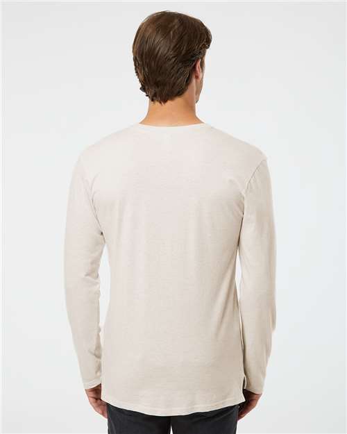 Men's Fine Jersey Long Sleeve Tee - Natural Heather