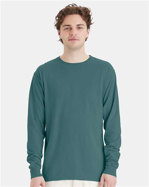 Unisex Garment-Dyed Long Sleeve T-Shirt - Cactus