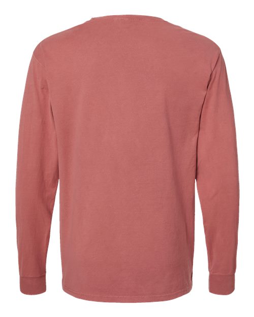 Unisex Garment-Dyed Long Sleeve T-Shirt - Nantucket Red