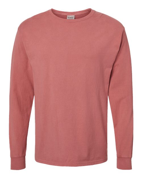 Unisex Garment-Dyed Long Sleeve T-Shirt - Nantucket Red