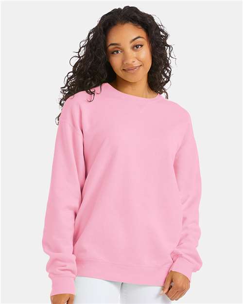Unisex Garment-Dyed Crewneck Sweatshirt - Cotton Candy
