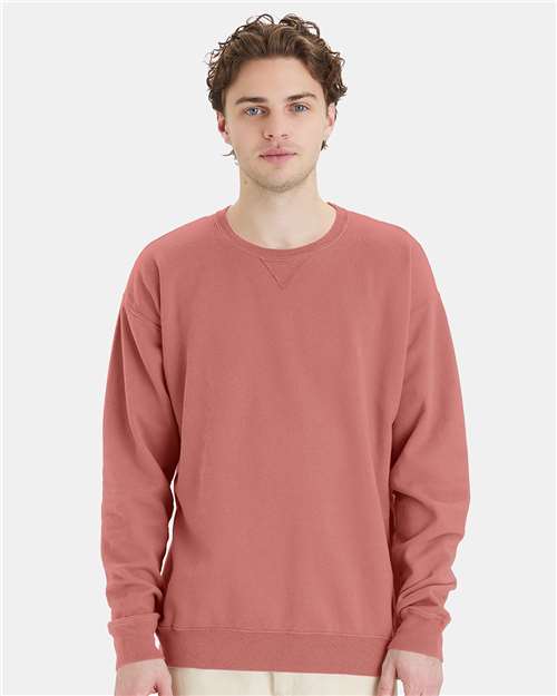Unisex Garment-Dyed Crewneck Sweatshirt - Mauve