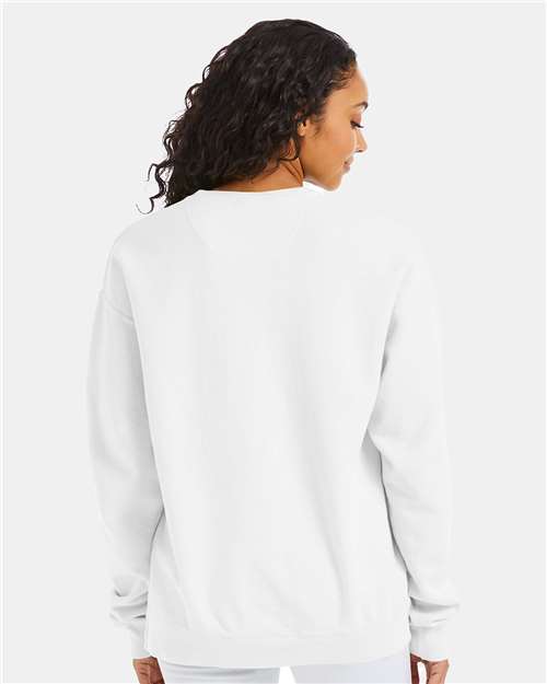 Unisex Garment-Dyed Crewneck Sweatshirt - White