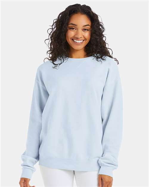 Unisex Garment-Dyed Crewneck Sweatshirt - Soothing Blue