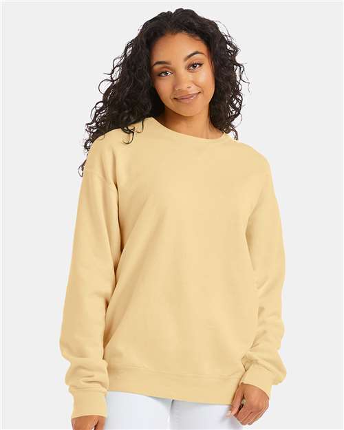 Unisex Garment-Dyed Crewneck Sweatshirt - Summer Squash Yellow