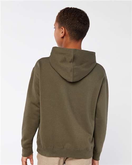 Youth Fleece Hoodie Sweatshirt - Military Green