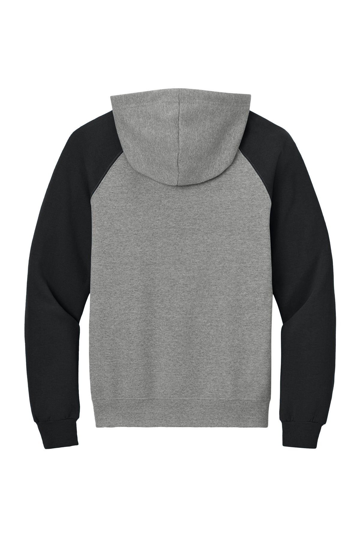 Jerzees Unisex NuBlend Colorblock Raglan Hoodie Sweatshirt - Oxford/ Black