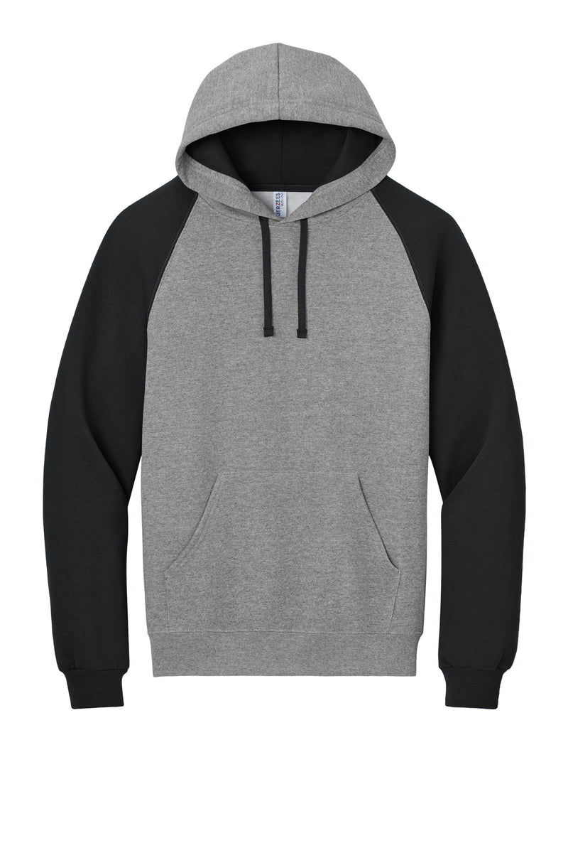 Jerzees Unisex NuBlend Colorblock Raglan Hoodie Sweatshirt - Oxford/ Black