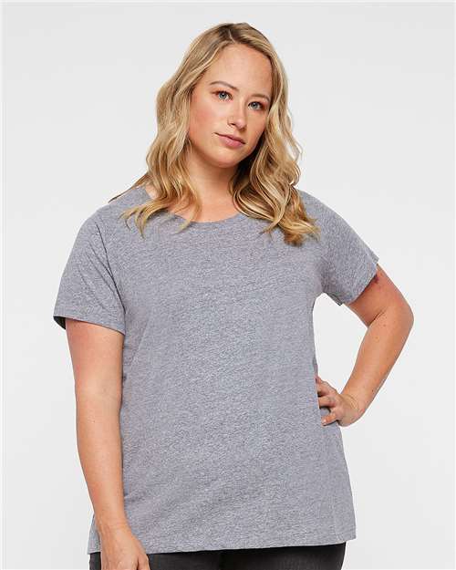 Women's Curvy Collection Fine Jersey Tee - Heather