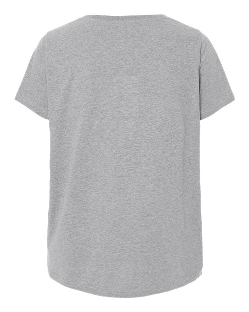 Women's Curvy Collection Fine Jersey V-Neck Tee - Heather