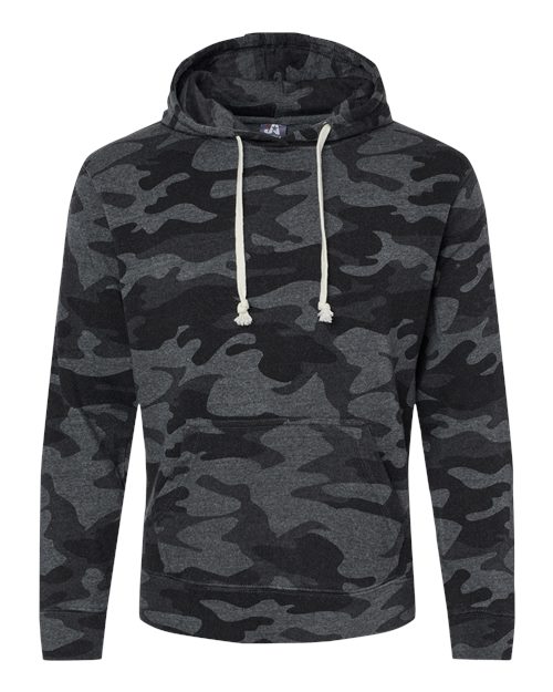 Men's Triblend Fleece Hooded Sweatshirt - Black Camo Triblend