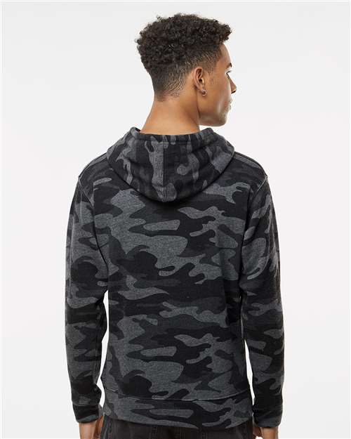 Men's Triblend Fleece Hooded Sweatshirt - Black Camo Triblend