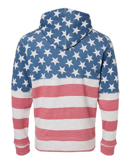 Men's Triblend Fleece Hooded Sweatshirt - Stars & Stripes Triblend