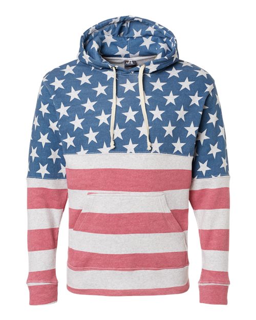 Men's Triblend Fleece Hooded Sweatshirt - Stars & Stripes Triblend