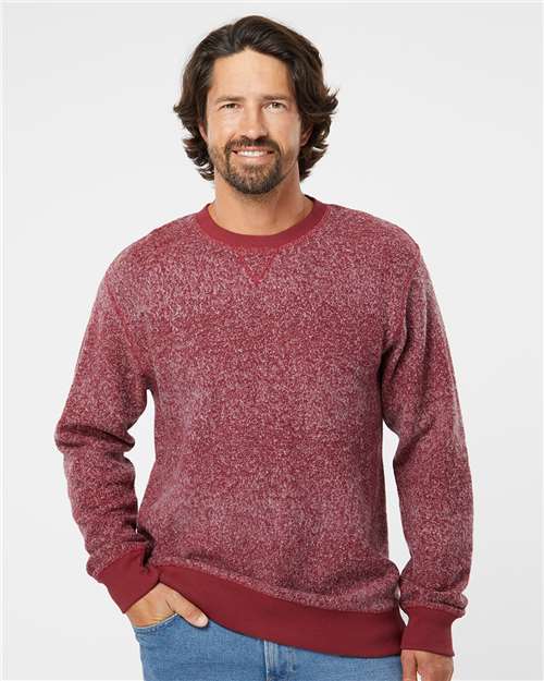 Unisex Aspen Fleece Crewneck Sweatshirt - Burgundy Speck