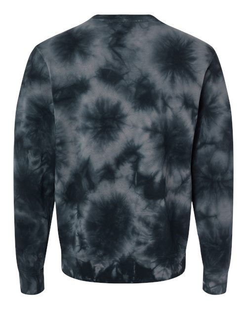 Unisex Midweight Tie-Dyed Crewneck Sweatshirt - Tie Dye Black