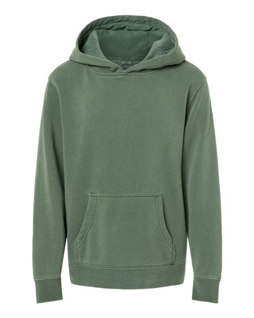 Youth Midweight Pigment-Dyed Hooded Sweatshirt - Pigment Alpine Green