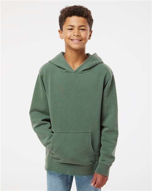 Youth Midweight Pigment-Dyed Hooded Sweatshirt - Pigment Alpine Green