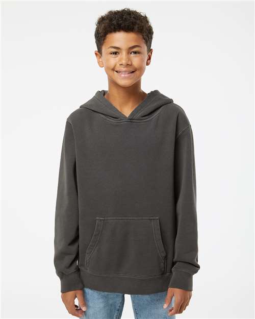 Youth Midweight Pigment-Dyed Hooded Sweatshirt - Pigment Black