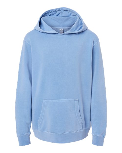 Youth Midweight Pigment-Dyed Hooded Sweatshirt - Pigment Light Blue