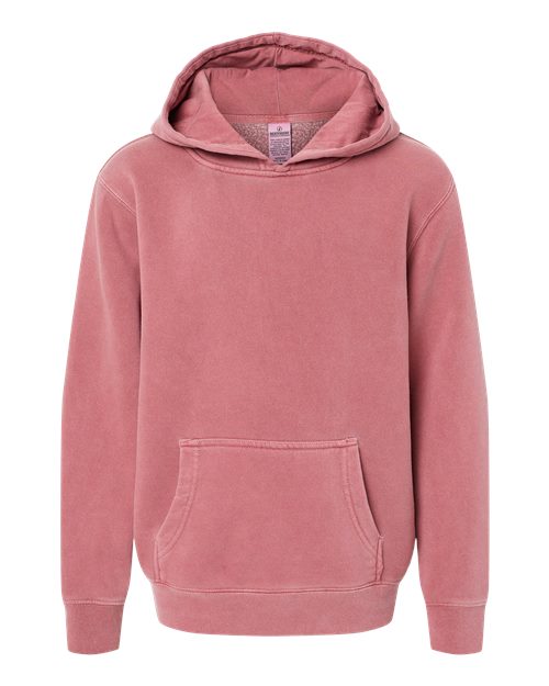 Youth Midweight Pigment-Dyed Hooded Sweatshirt - Pigment Maroon