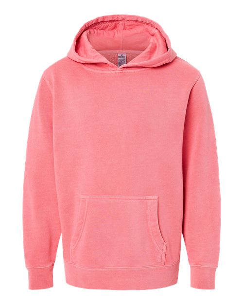 Youth Midweight Pigment-Dyed Hooded Sweatshirt - Pigment Pink