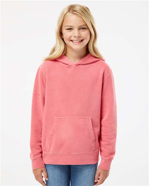 Youth Midweight Pigment-Dyed Hooded Sweatshirt - Pigment Pink