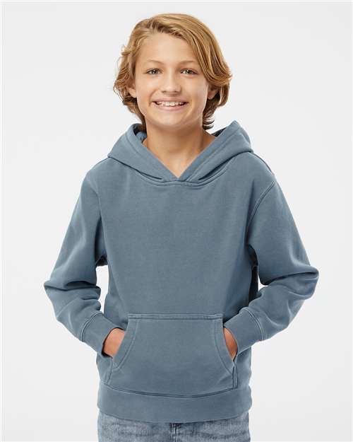 Youth Midweight Pigment-Dyed Hooded Sweatshirt - Pigment Slate Blue