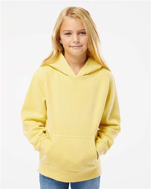 Youth Midweight Pigment-Dyed Hooded Sweatshirt - Pigment Yellow