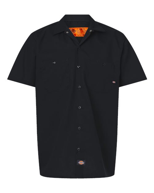 Men's Industrial Short Sleeve Work Shirt - Black