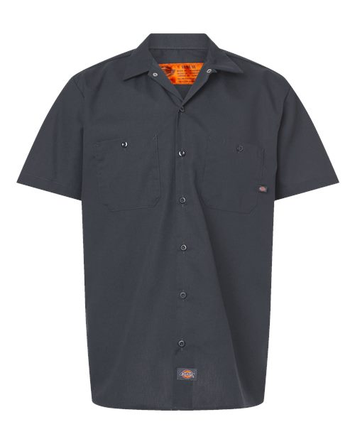 Men's Industrial Short Sleeve Work Shirt - Dark Charcoal