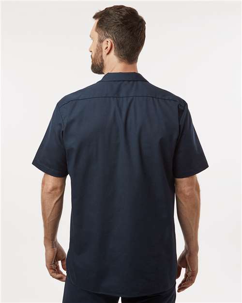 Men's Industrial Short Sleeve Work Shirt - Dark Navy