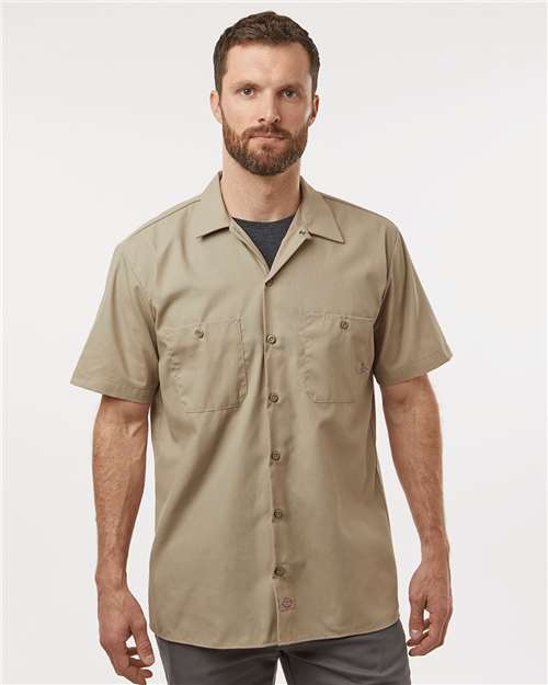 Men's Industrial Short Sleeve Work Shirt - Desert Sand