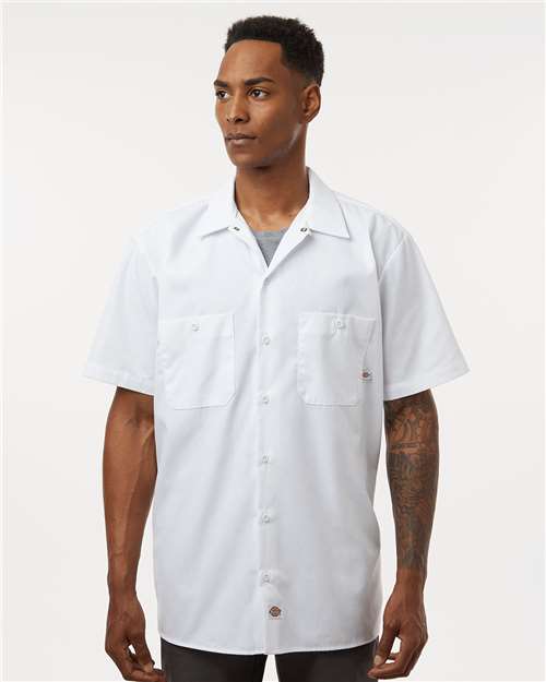 Men's Industrial Short Sleeve Work Shirt - White