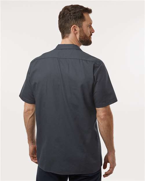 Men's Tall Industrial Short Sleeve Work Shirt - Dark Charcoal