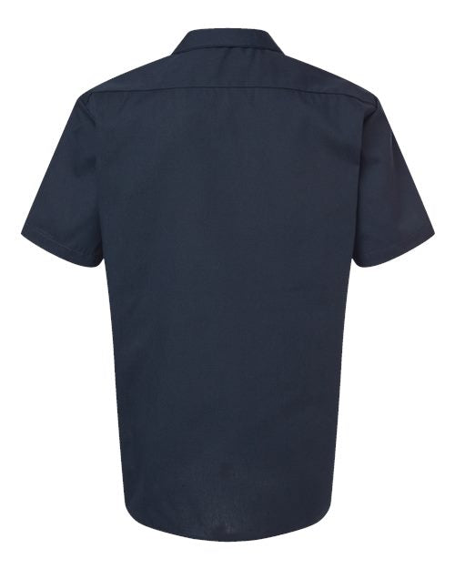 Men's Tall Industrial Short Sleeve Work Shirt - Dark Navy