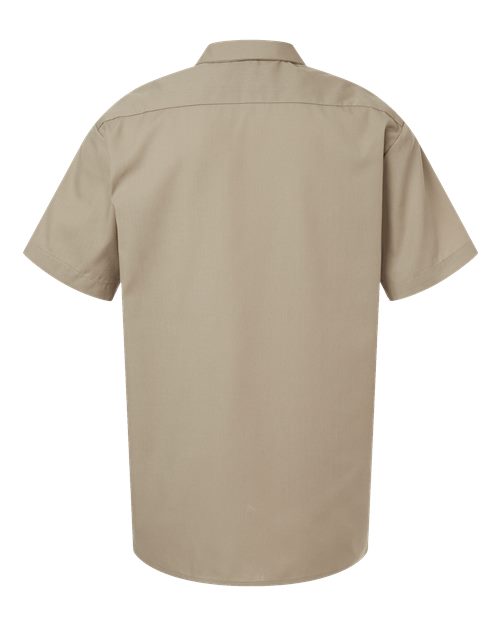 Men's Tall Industrial Short Sleeve Work Shirt - Desert Sand