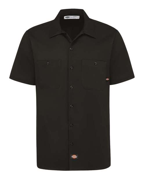 Men's Industrial Short Sleeve Cotton Work Shirt - Black
