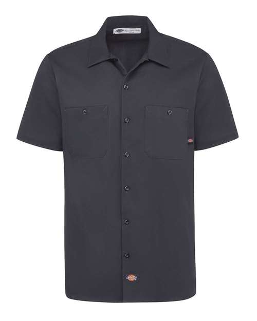 Men's Industrial Short Sleeve Cotton Work Shirt - Dark Navy