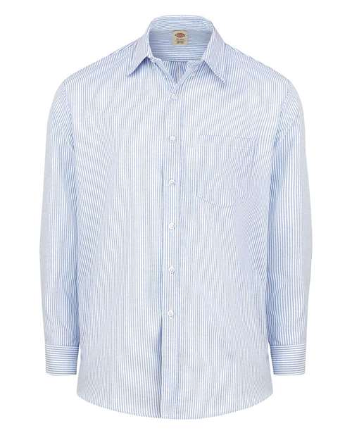 Men's Tall Oxford Shirt - Blue/ White Stripe