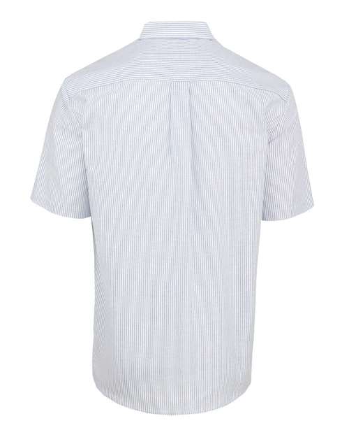 Men's Short Sleeve Oxford Shirt - Blue/ White Stripe