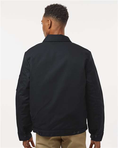Unisex Tall Insulated Industrial Eisenhower Jacket - Tall Sizes - Black