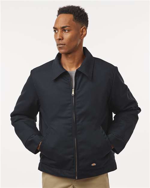 Unisex Tall Insulated Industrial Eisenhower Jacket - Tall Sizes - Black