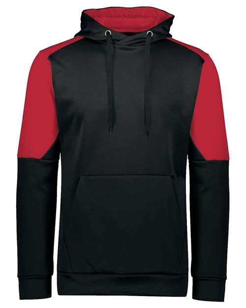 Unisex Blue Chip Hooded Sweatshirt - Black/ Scarlet