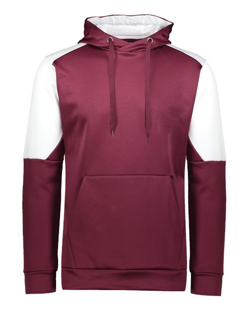 Unisex Blue Chip Hooded Sweatshirt - Maroon/ White